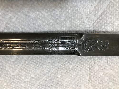 Kriegsmarine 2nd model WKC etched reproduction dagger