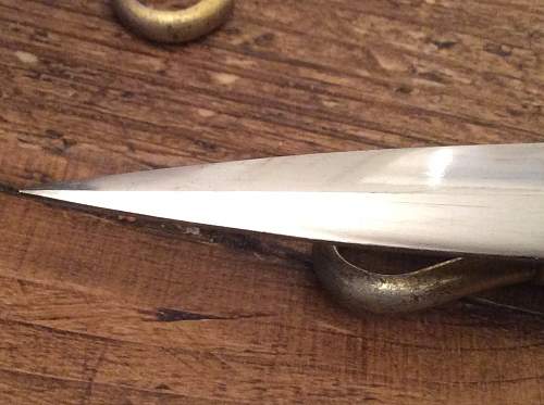 Kriegsmarine 2nd model Paul Weyersberg etched dagger with hangers and portepee