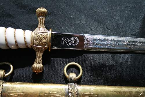 Kriegsmarine 2nd model WKC etched reproduction dagger