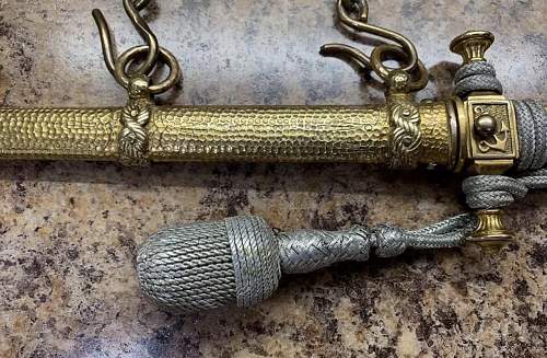 Imperial Kriegsmarine WKC etched dagger with M38 pommel and hammered scabbard
