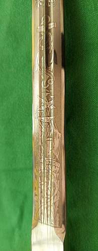 Kriegsmarine 2nd model Hörster etched reproduction dagger