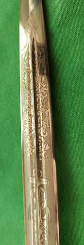 Kriegsmarine 2nd model Hörster etched reproduction dagger