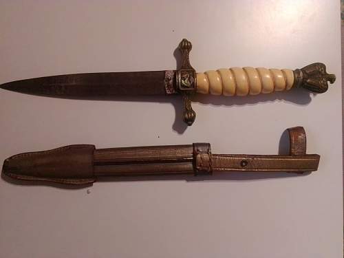Kriegsmarine fantasy artificial damascus dagger post war