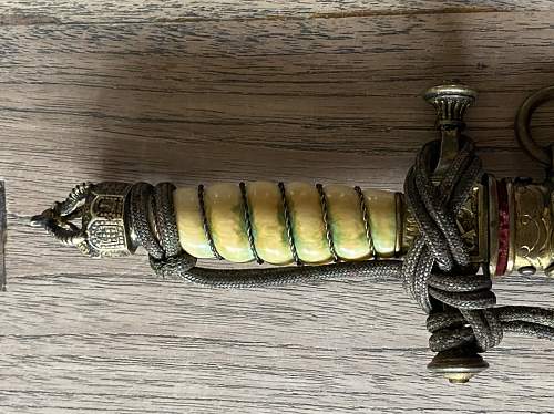 Imperial 1890 WKC damascus cadet dagger with Ivory grip