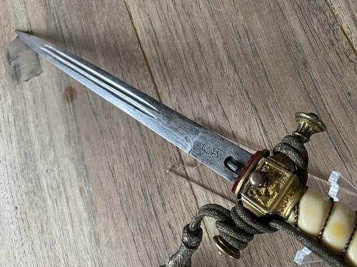 Imperial 1890 WKC damascus cadet dagger with Ivory grip