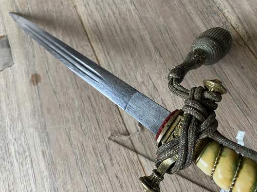 Imperial 1890 WKC damascus cadet dagger with Ivory grip