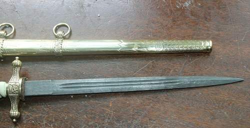 Kriegsmarine 2nd model artificial damascus reproduction dagger