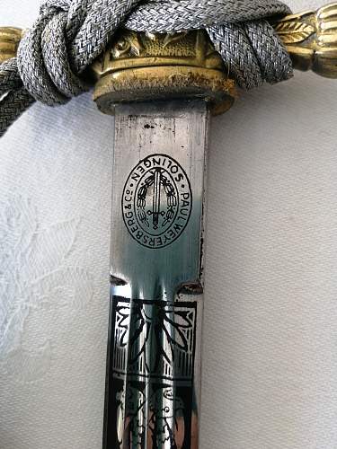 Kriegsmarine 2nd model Paul Weyersberg etched dagger - Need Authentication