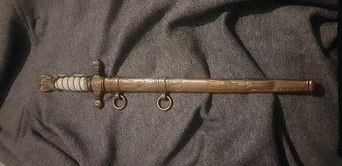 Kriegsmarine 2nd model Eickhorn etched dagger with WKC pommel