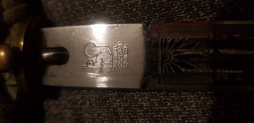 Kriegsmarine 2nd model Eickhorn etched dagger with WKC pommel