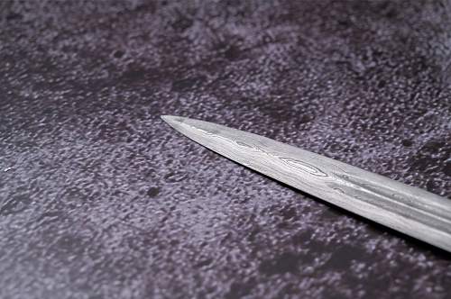 Kriegsmarine 2nd model WKC damascus dagger by Paul Dinger with deluxe scabbard and Ivory grip