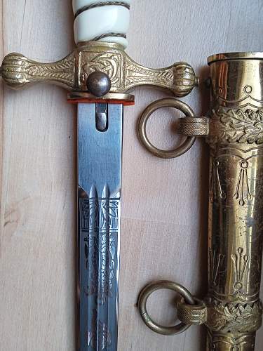 Kriegsmarine 2nd model WKC etched dagger