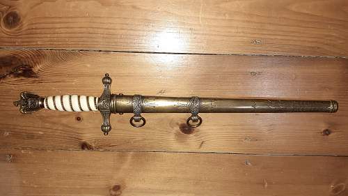Kriegsmarine dagger - &quot;E. Bonsmann Solingen&quot; maker marked - reproduction.
