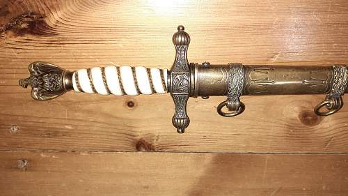 Kriegsmarine dagger - &quot;E. Bonsmann Solingen&quot; maker marked - reproduction.