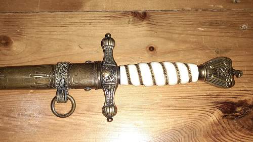 Kriegsmarine dagger - &quot;E. Bonsmann Solingen&quot; maker marked - reproduction.