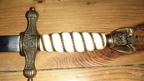 Kriegsmarine dagger - &quot;E. Bonsmann Solingen&quot; maker marked - reproduction.