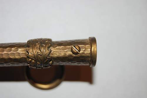 Kreigsmarine 2nd model WKC etched dagger with hammered scabbard