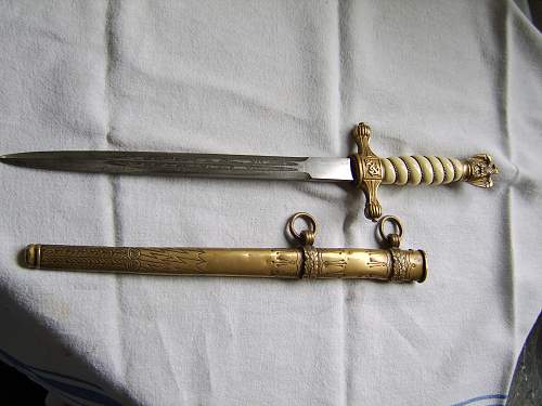 Kriegsmarine 2nd model Paul Weyersburg dagger with etched blade... Mint or Salty ?