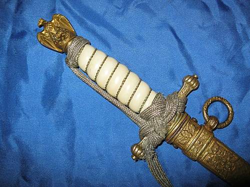 Kriegsmarine Admirals Eickhorn reproduction dagger