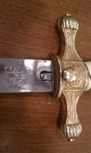 Kriegsmarine 2nd model Eickhorn etched dagger with portepee