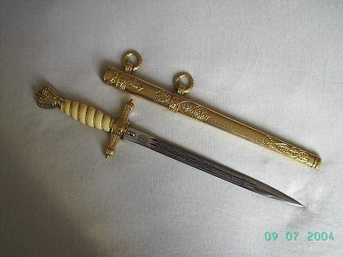 Kriegsmarine 2nd model Hörster reproduction dagger