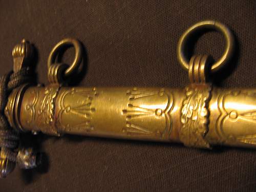 KM Kriegsmarine 2nd model Eickhorn etched dagger with portepee