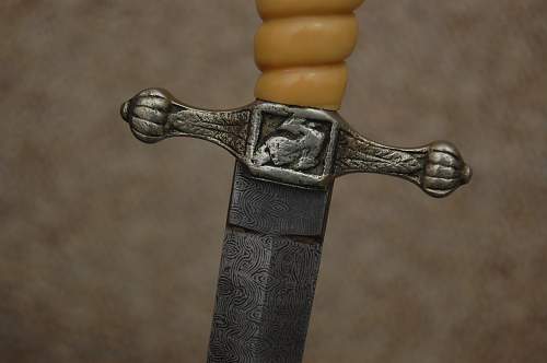 Kriegsmarine fantasy dagger with artifical damascus blade