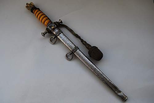 Imperial Eickhorn dagger with m38 pommel and orange grip