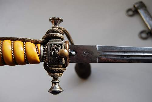 Imperial Eickhorn dagger with m38 pommel and orange grip