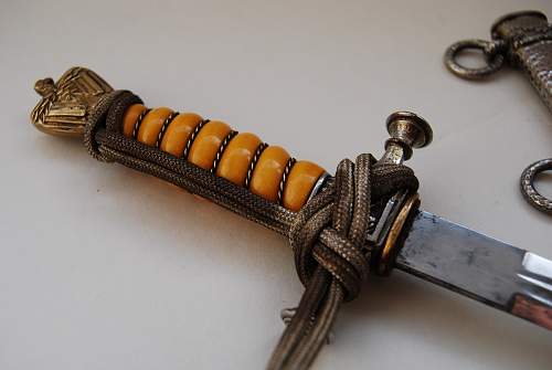 Imperial Eickhorn dagger with m38 pommel and orange grip