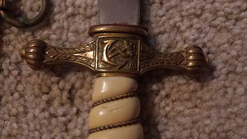 Kreigsmarine 1st model Alcoso etched dagger with WKC pommel