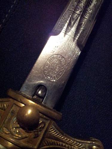 Kriegsmarine 1st model Eickhorn etched dagger