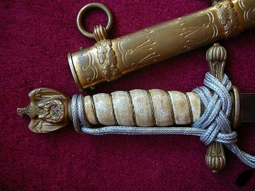 Kriegsmarine 2nd model Eickhorn etched dagger with Alcoso scabbard - Real or Fake