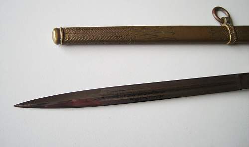 Kriegsmarine 2nd model Höller etched dagger