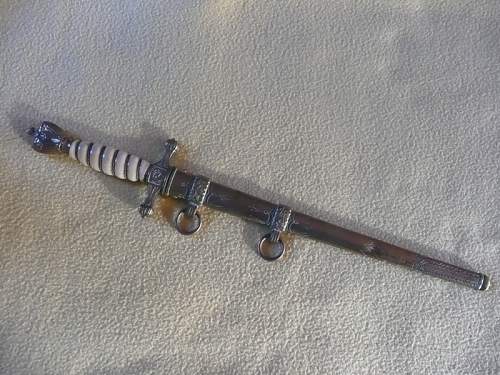 Kriegsmarine 2nd model WKC etched dagger with Eickhorn pommel