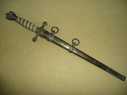 Kriegsmarine 2nd model WKC etched dagger with Eickhorn pommel