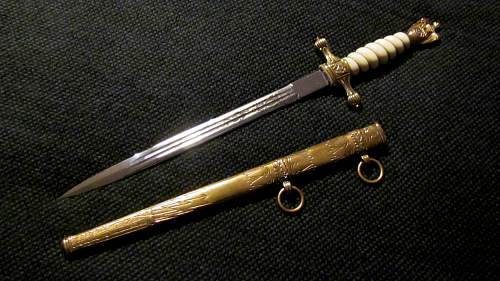 Kriegsmarine 2nd model Eickhorn reproduction dagger