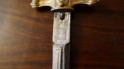 Kriegsmarine 2nd model Eickhorn etched dagger denazified