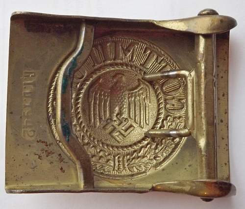 new gilt iron KM buckle CTD1942...