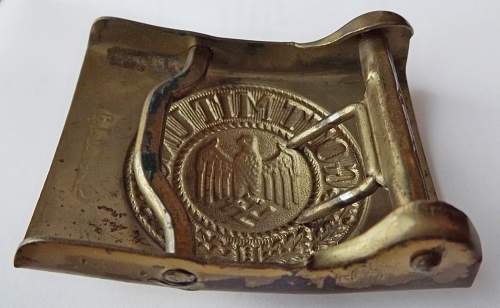 new gilt iron KM buckle CTD1942...