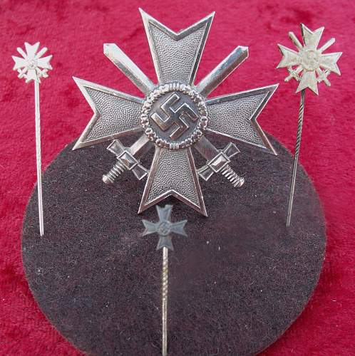 Kriegsverdienstkreuz 1 klasse mit schwerter &quot;4&quot; Steinhauer &amp; Lück