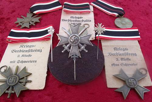 Kriegsverdienstkreuz 1 klasse mit schwerter &quot;4&quot; Steinhauer &amp; Lück