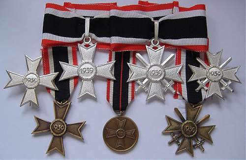 Collection of 1957 Kriegsverdienstkreuz.