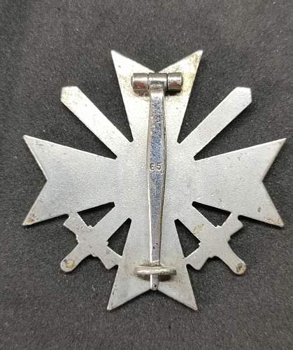 Kriegsverdienstkreuz 1. Klasse '65' K&amp;Q