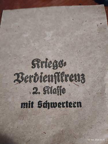 Kriegsverdienstkreuz 2 klasse. Help a newbie please :0)