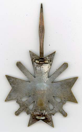 Kriegsverdienstkreuz 1. Klasse mit Schwertern, double marked L/15 Otto Schickle