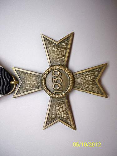 Kriegsverdienstkreuz 2.Klasse ohne Schwerten.