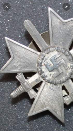 Kriegsverdienstkreuz 1.Klasse mit Schwertern - L58 Screwback