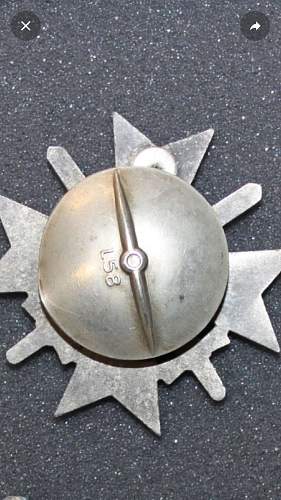 Kriegsverdienstkreuz 1.Klasse mit Schwertern - L58 Screwback