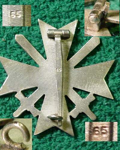 Kriegsverdienstkreuz 1.Klasse mit Schwertern  65